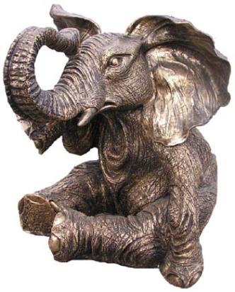 Beistelltisch Elefant mit Glasplatte Höhe 48cm ca.