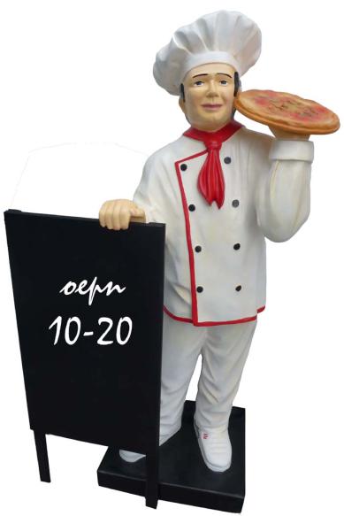 Pizzaiolo mit Tafel 140cm ca.