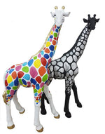 Giraffe 77cm ca. Farbig/weiss