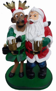 Weihnachtsmann mit Rentier 58cm ca.